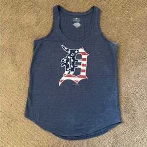 Detroit Tigers American Flag Baseball Tank Size Medium
